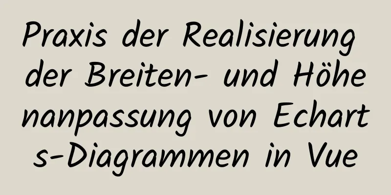 Praxis der Realisierung der Breiten- und Höhenanpassung von Echarts-Diagrammen in Vue