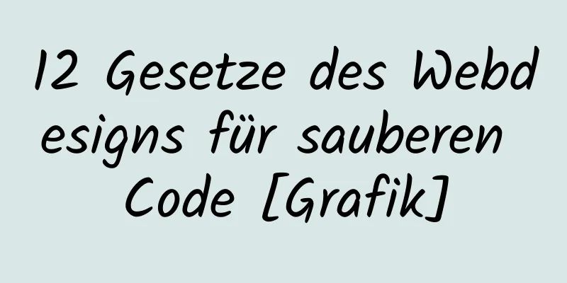 12 Gesetze des Webdesigns für sauberen Code [Grafik]