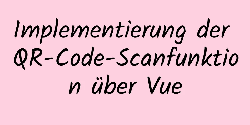 Implementierung der QR-Code-Scanfunktion über Vue