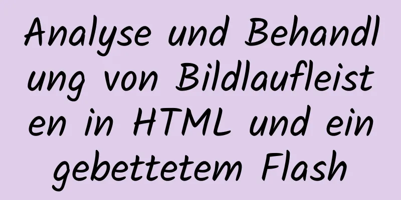 Analyse und Behandlung von Bildlaufleisten in HTML und eingebettetem Flash