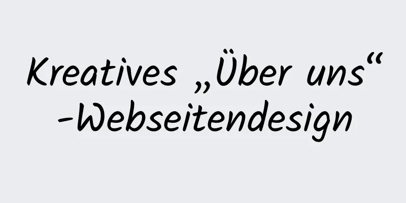 Kreatives „Über uns“-Webseitendesign