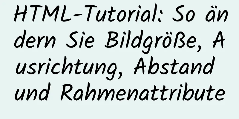 HTML-Tutorial: So ändern Sie Bildgröße, Ausrichtung, Abstand und Rahmenattribute