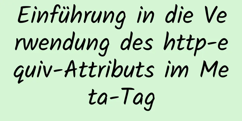 Einführung in die Verwendung des http-equiv-Attributs im Meta-Tag