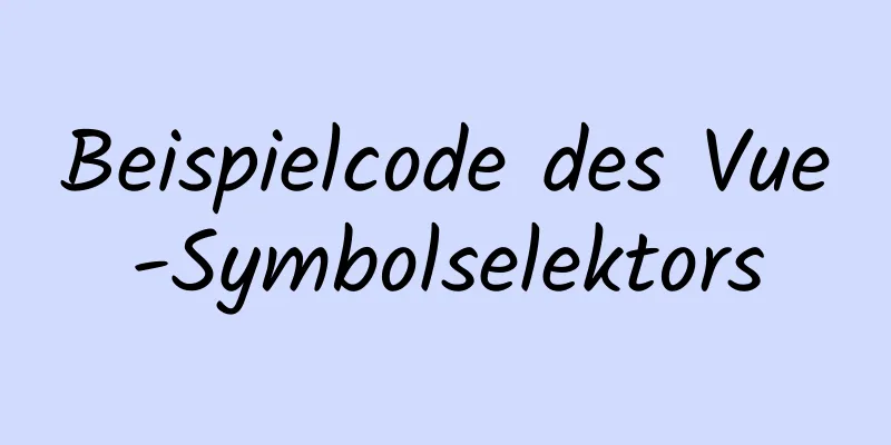 Beispielcode des Vue-Symbolselektors