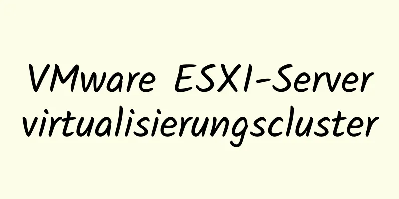 VMware ESXI-Servervirtualisierungscluster