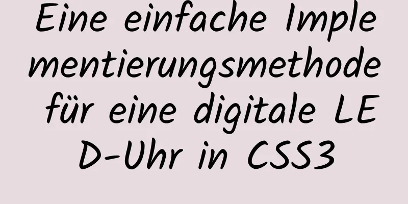 Eine einfache Implementierungsmethode für eine digitale LED-Uhr in CSS3