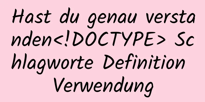 Hast du genau verstanden<!DOCTYPE> Schlagworte Definition Verwendung