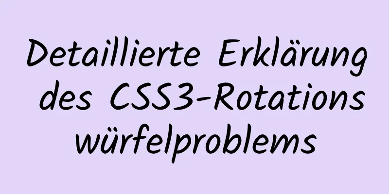 Detaillierte Erklärung des CSS3-Rotationswürfelproblems