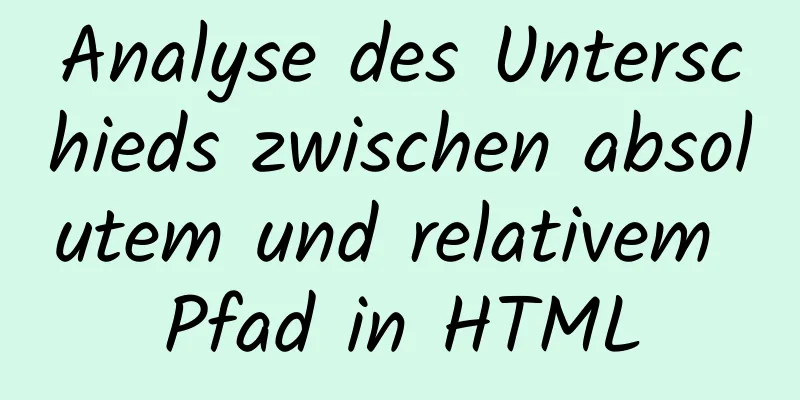 Analyse des Unterschieds zwischen absolutem und relativem Pfad in HTML