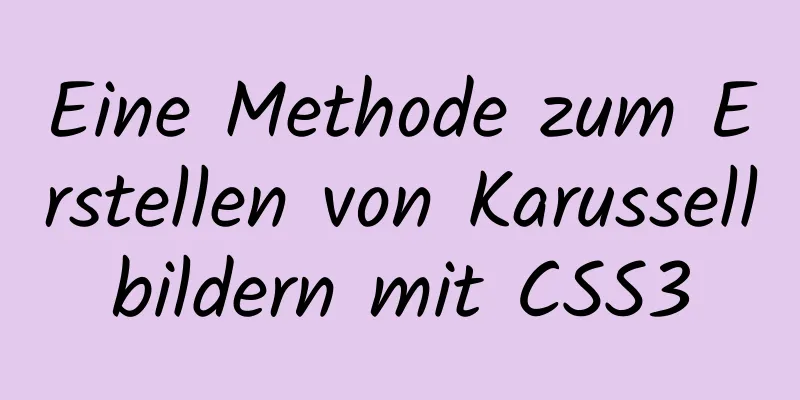 Eine Methode zum Erstellen von Karussellbildern mit CSS3