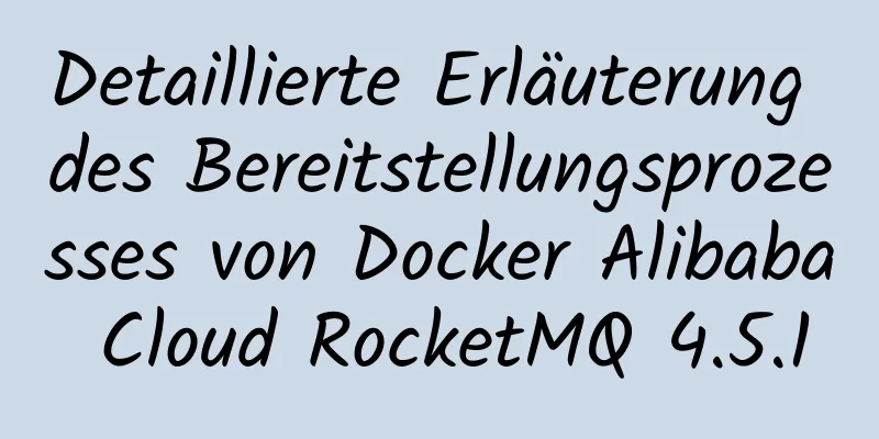 Detaillierte Erläuterung des Bereitstellungsprozesses von Docker Alibaba Cloud RocketMQ 4.5.1