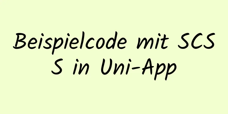 Beispielcode mit SCSS in Uni-App