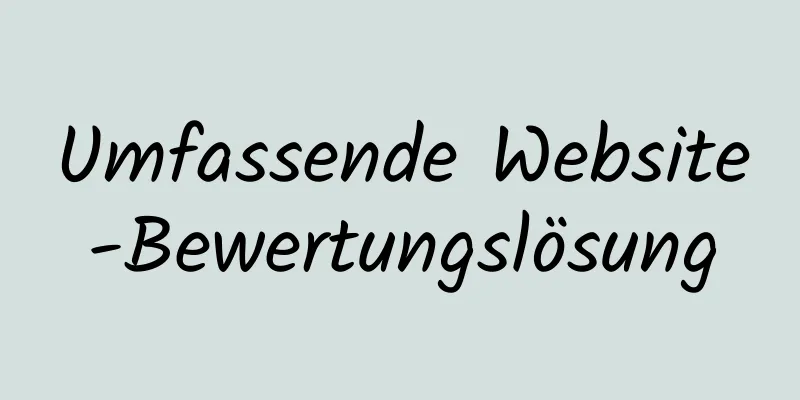 Umfassende Website-Bewertungslösung