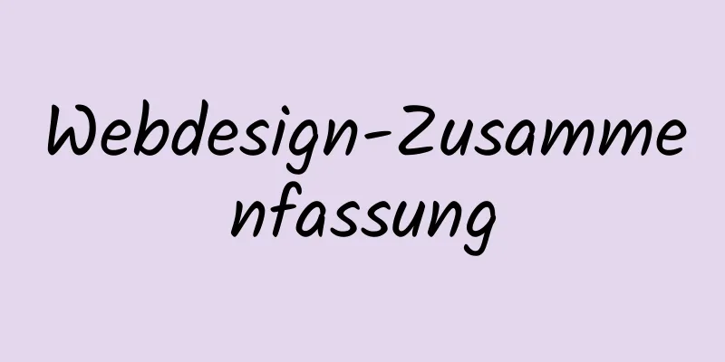 Webdesign-Zusammenfassung