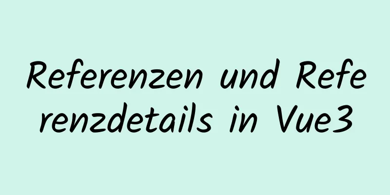 Referenzen und Referenzdetails in Vue3