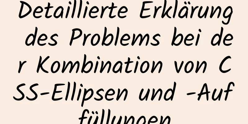 Detaillierte Erklärung des Problems bei der Kombination von CSS-Ellipsen und -Auffüllungen