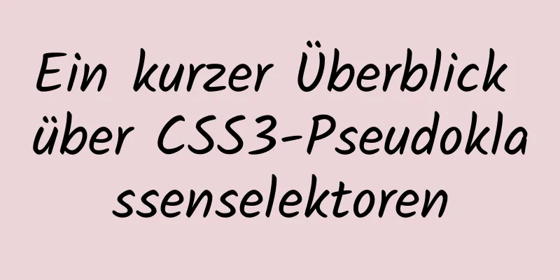 Ein kurzer Überblick über CSS3-Pseudoklassenselektoren