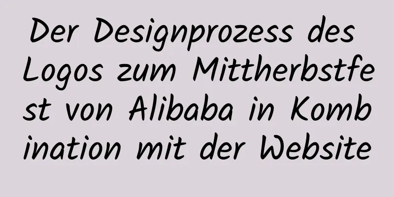 Der Designprozess des Logos zum Mittherbstfest von Alibaba in Kombination mit der Website