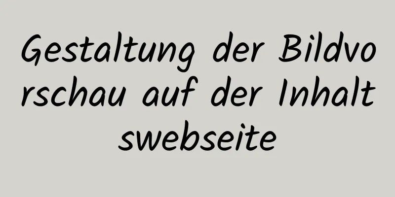 Gestaltung der Bildvorschau auf der Inhaltswebseite