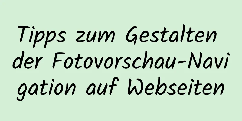 Tipps zum Gestalten der Fotovorschau-Navigation auf Webseiten