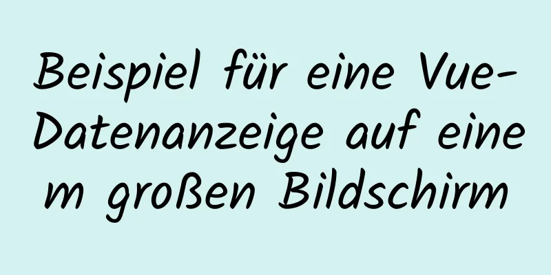 Beispiel für eine Vue-Datenanzeige auf einem großen Bildschirm