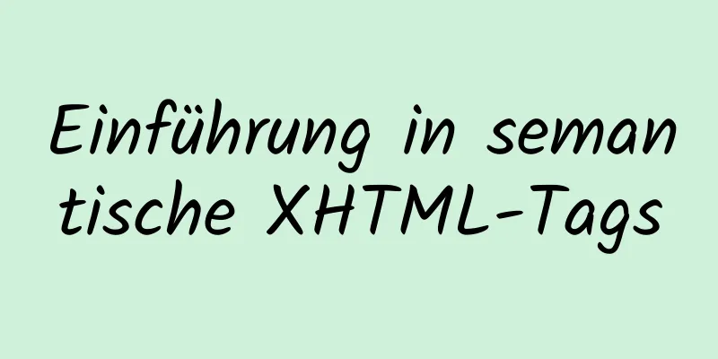 Einführung in semantische XHTML-Tags