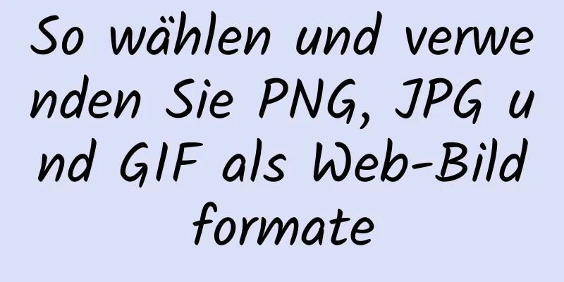 So wählen und verwenden Sie PNG, JPG und GIF als Web-Bildformate