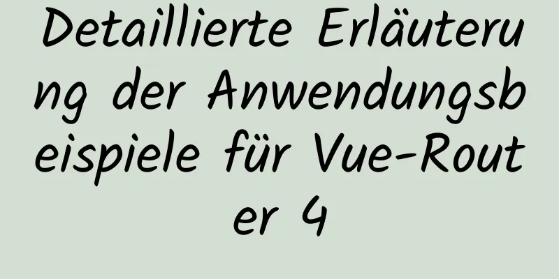 Detaillierte Erläuterung der Anwendungsbeispiele für Vue-Router 4