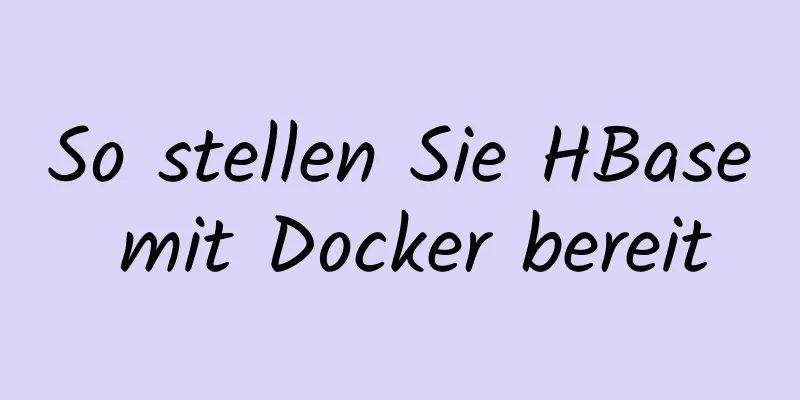 So stellen Sie HBase mit Docker bereit