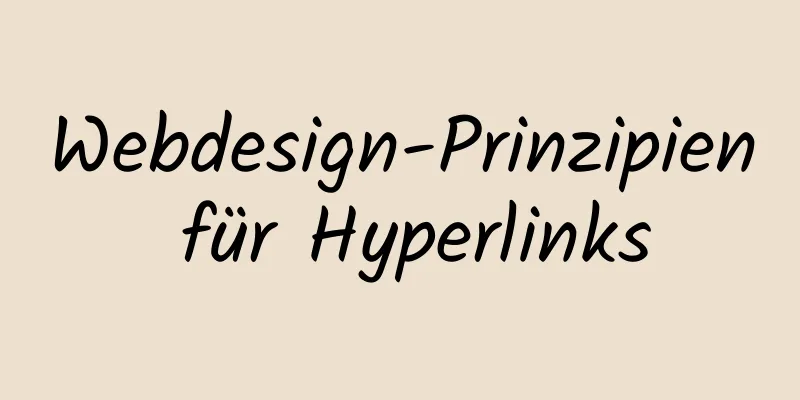 Webdesign-Prinzipien für Hyperlinks