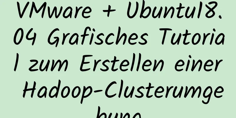 VMware + Ubuntu18.04 Grafisches Tutorial zum Erstellen einer Hadoop-Clusterumgebung