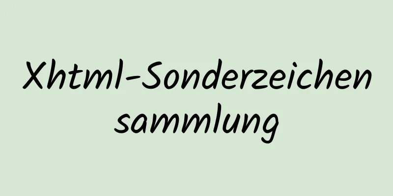 Xhtml-Sonderzeichensammlung