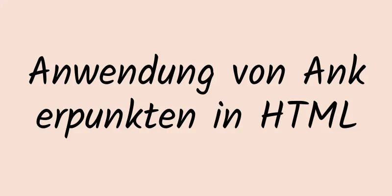 Anwendung von Ankerpunkten in HTML