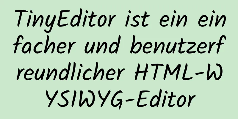 TinyEditor ist ein einfacher und benutzerfreundlicher HTML-WYSIWYG-Editor