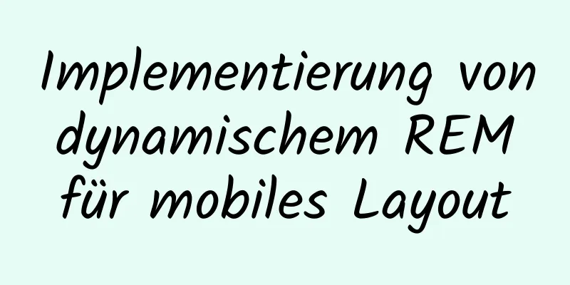 Implementierung von dynamischem REM für mobiles Layout