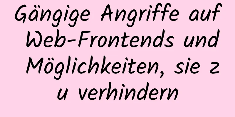 Gängige Angriffe auf Web-Frontends und Möglichkeiten, sie zu verhindern