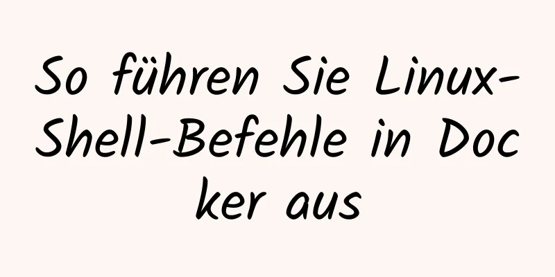 So führen Sie Linux-Shell-Befehle in Docker aus