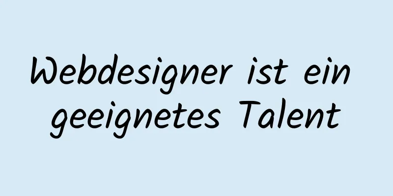 Webdesigner ist ein geeignetes Talent