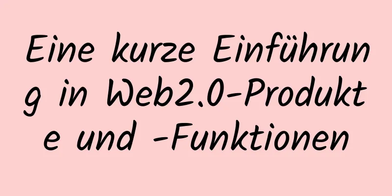 Eine kurze Einführung in Web2.0-Produkte und -Funktionen