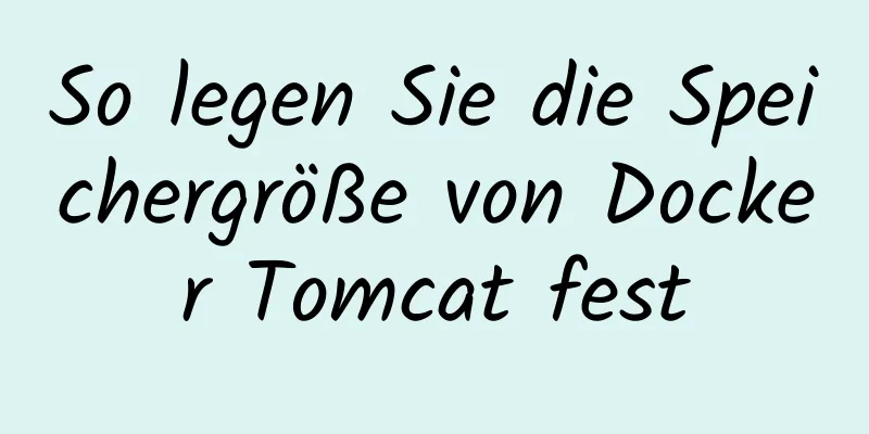 So legen Sie die Speichergröße von Docker Tomcat fest