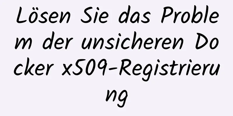 Lösen Sie das Problem der unsicheren Docker x509-Registrierung