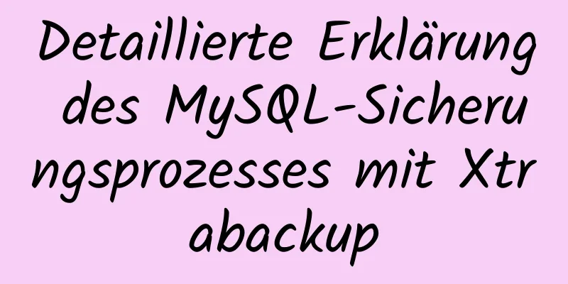 Detaillierte Erklärung des MySQL-Sicherungsprozesses mit Xtrabackup