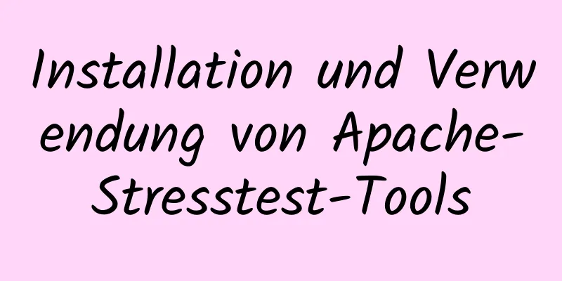 Installation und Verwendung von Apache-Stresstest-Tools