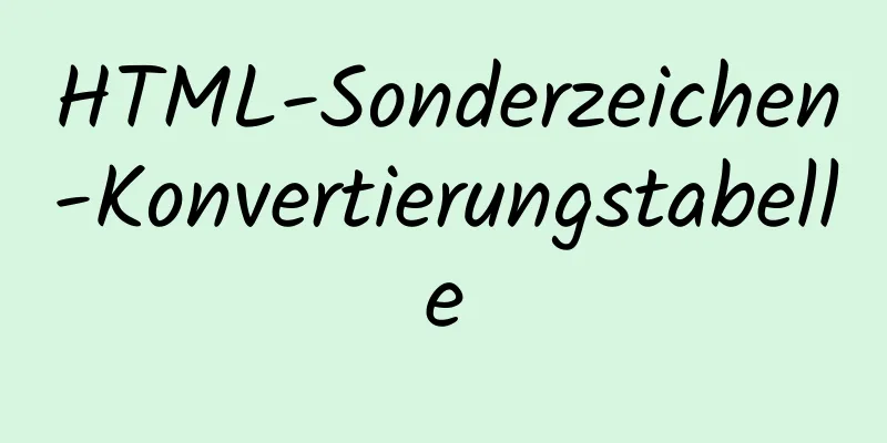 HTML-Sonderzeichen-Konvertierungstabelle