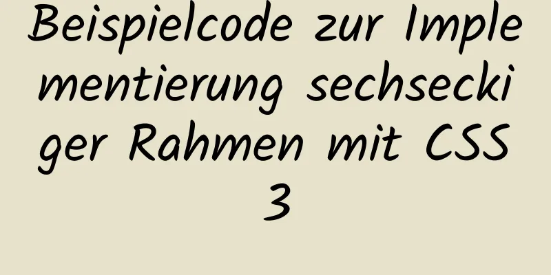 Beispielcode zur Implementierung sechseckiger Rahmen mit CSS3