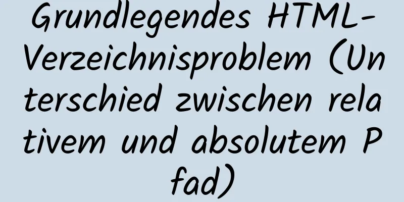 Grundlegendes HTML-Verzeichnisproblem (Unterschied zwischen relativem und absolutem Pfad)