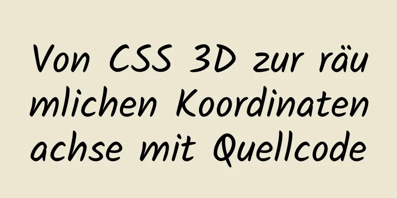 Von CSS 3D zur räumlichen Koordinatenachse mit Quellcode