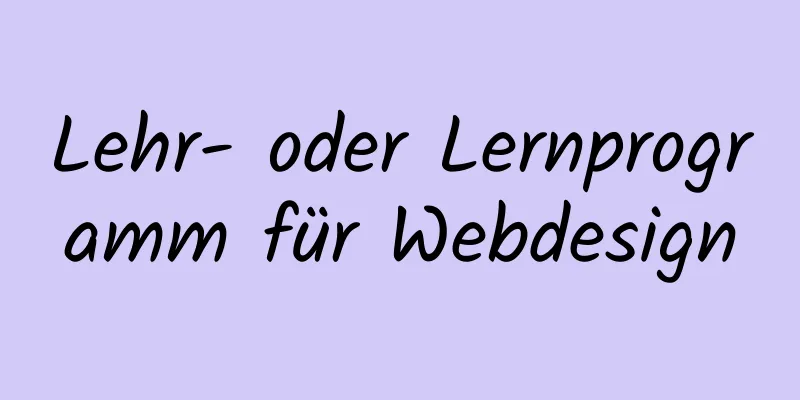 Lehr- oder Lernprogramm für Webdesign