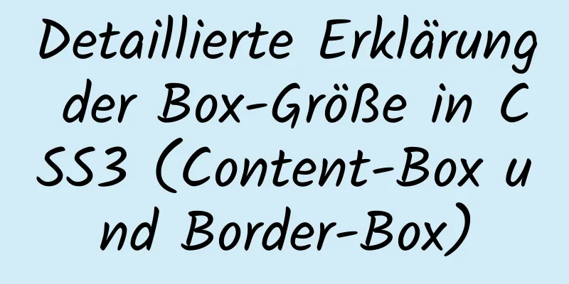 Detaillierte Erklärung der Box-Größe in CSS3 (Content-Box und Border-Box)