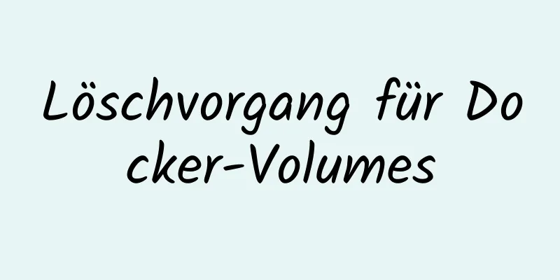 Löschvorgang für Docker-Volumes